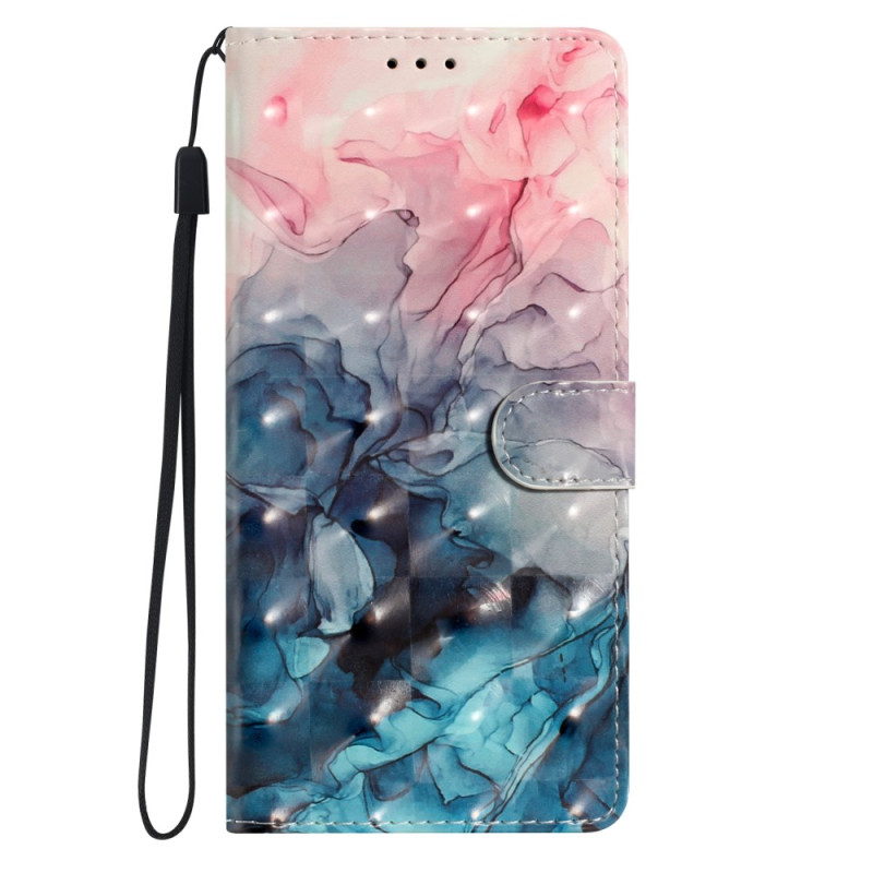 Samsung Galaxy S23 FE akvarelli marmorisuojakuori
 kantolenkki
lla varustja
tuna