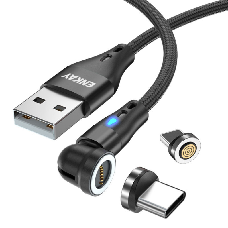 ENKAY Dual Magnja
ic USB-C ja iProduct latauskaapeli