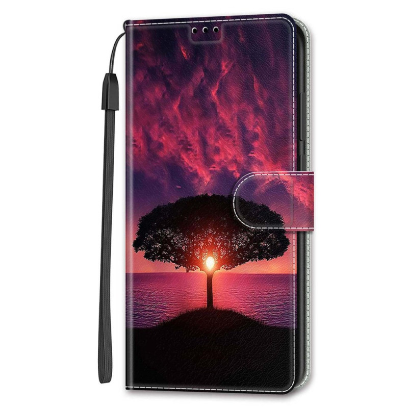 Samsung Galaxy S24 5G Musta puu auringonlasku kantolenkki
 suojakotelo
