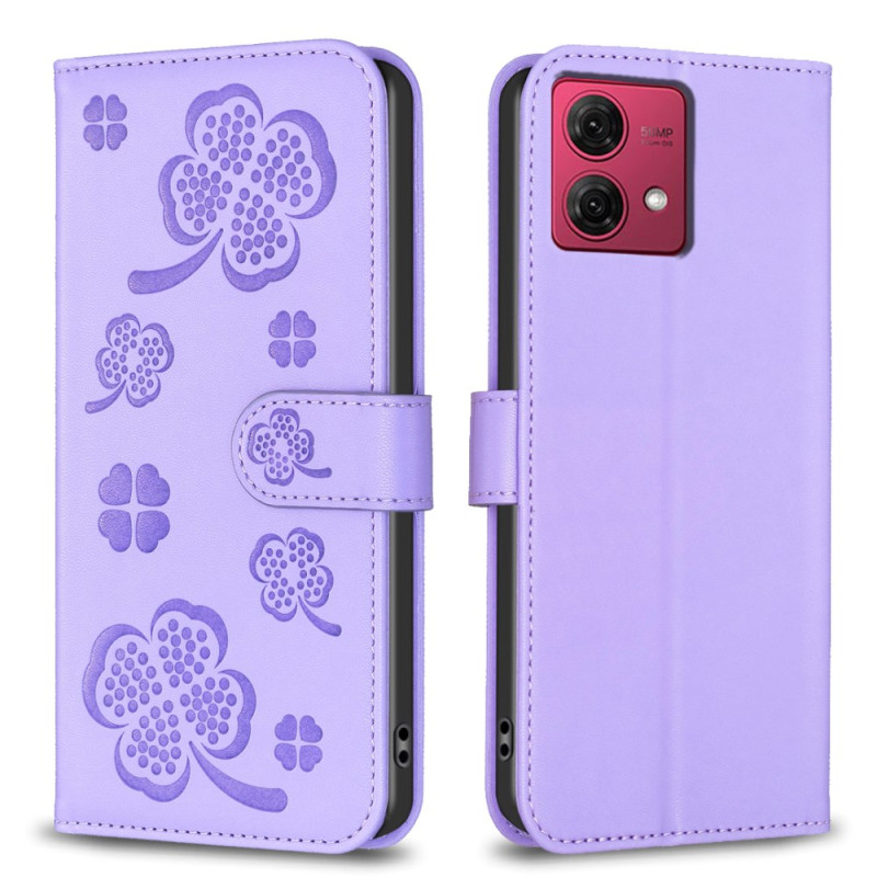 Lompakkosuojakuori
 Motorola Moto G84 5G:lle, jossa on Clover Print -pidike