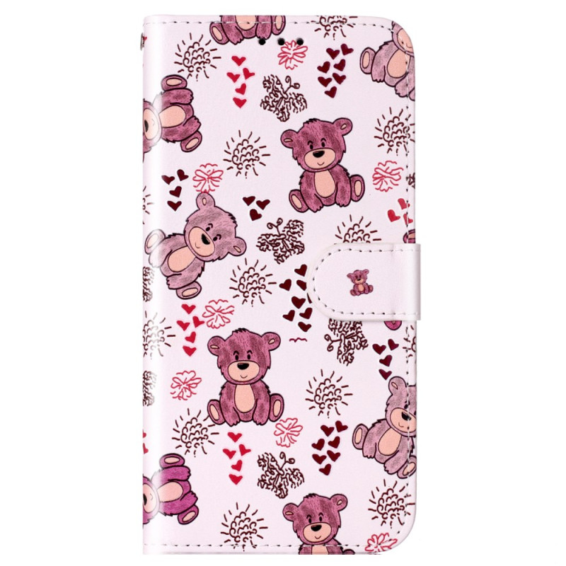 Xiaomi Redmi 13C / Poco C65 kantolenkki
 Bear Pattern Suojakuori
