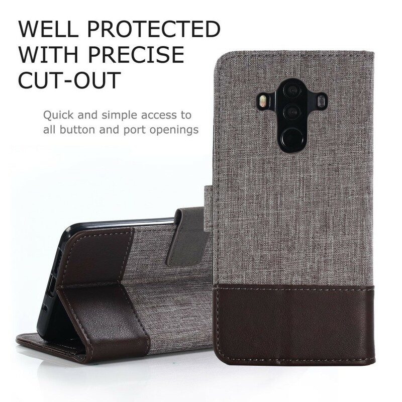 Huawei Mate 10 Pro Case Muxma kangas ja nahka vaikutus Huawei Mate 10 Pro Case Muxma kangas ja nahka vaikutus