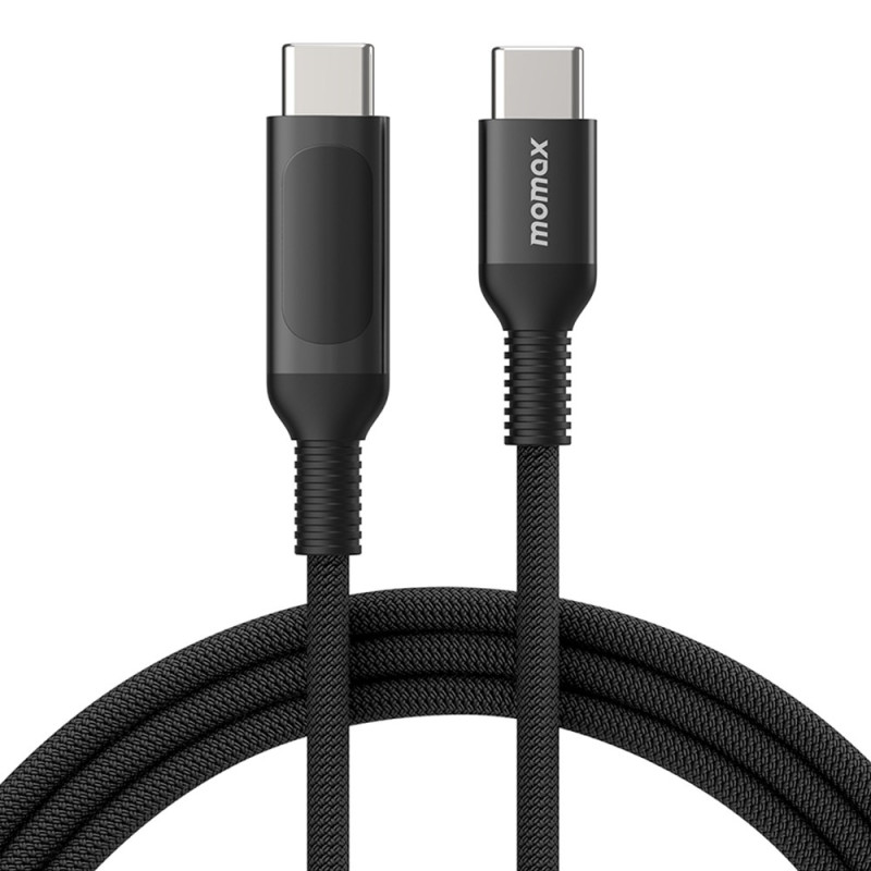 Pikalatauskaapeli digitaalisella näytöllä USB-C - USB-C 1.2m MOMAX