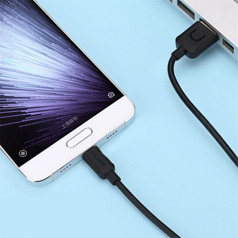 USAMS 1m USB Type-C lataus- ja datakaapeli