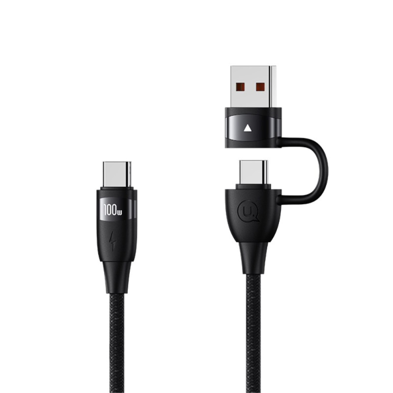 USB-A / C-tyyppi-C-C-tyypin USAMS-pikalatauskaapeli ja datakaapeli