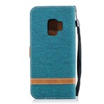 Samsung Galaxy S9 Kangas ja nahka Effect Case hihnalla Samsung Galaxy S9 Kangas ja nahka Effect Case hihnalla