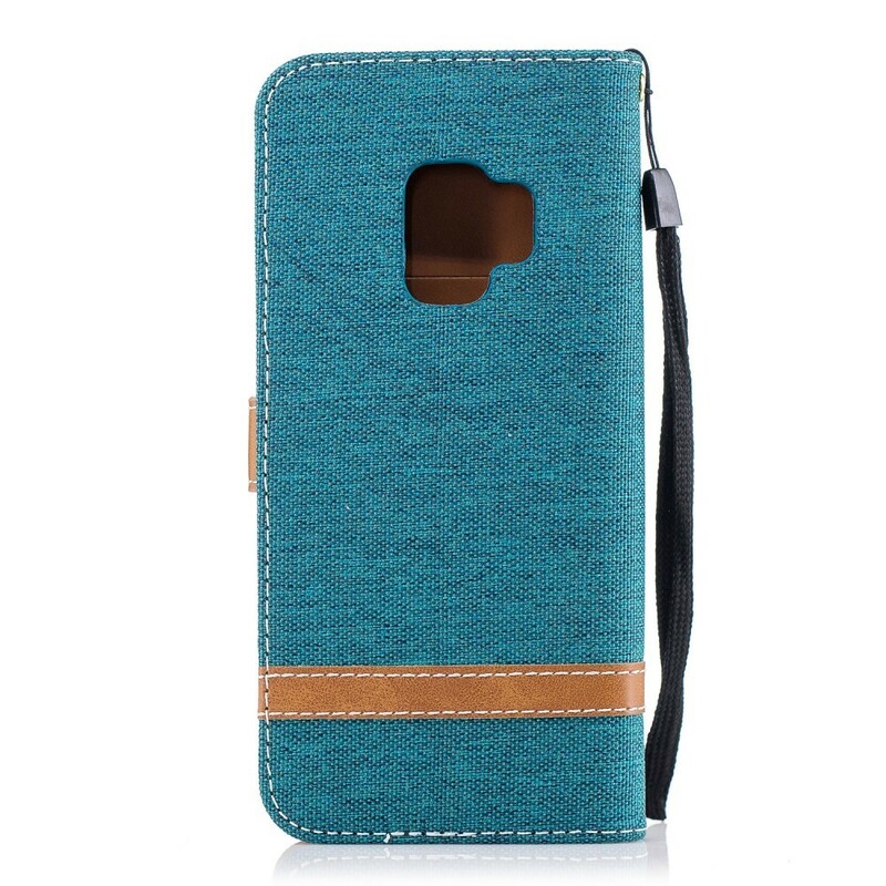 Samsung Galaxy S9 Kangas ja nahka Effect Case hihnalla Samsung Galaxy S9 Kangas ja nahka Effect Case hihnalla