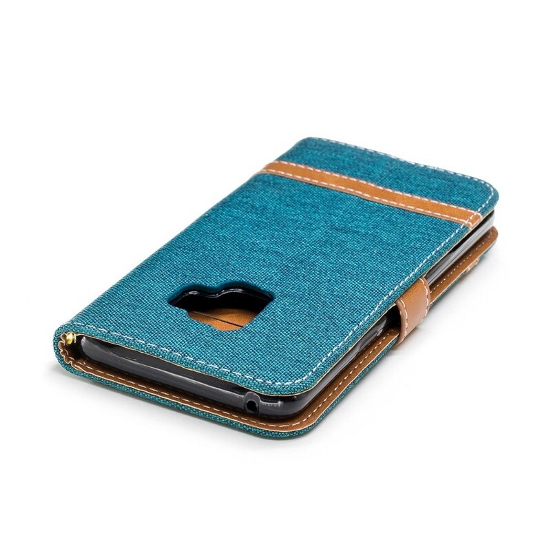 Samsung Galaxy S9 Kangas ja nahka Effect Case hihnalla Samsung Galaxy S9 Kangas ja nahka Effect Case hihnalla
