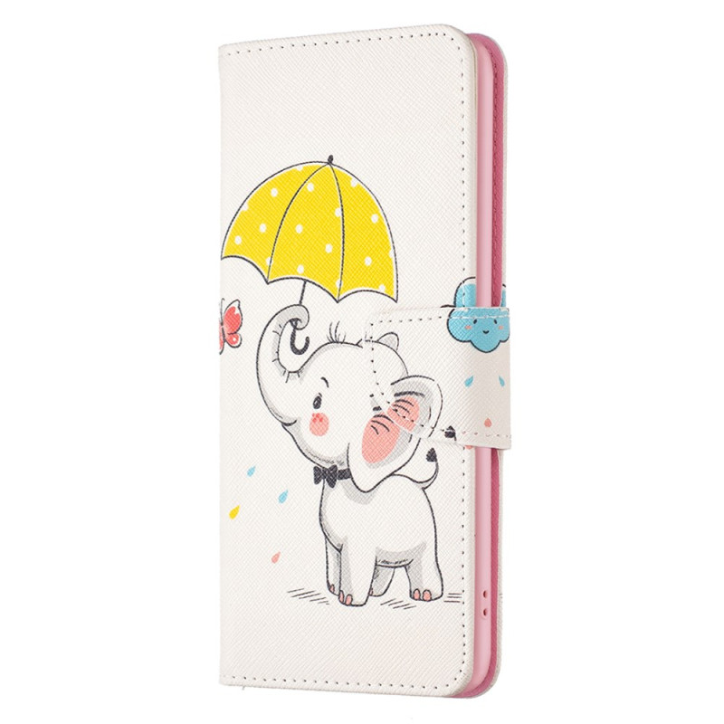 Samsung Galaxy A25 5G sateenvarjo ja elefantti Suojakuori
