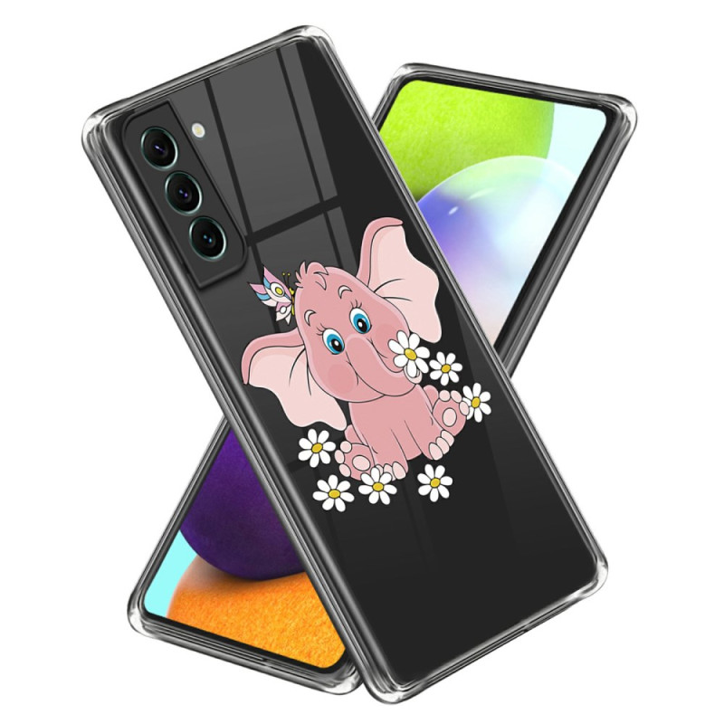 Samsung Galaxy S24 Plus 5G Vaaleanpunainen norsu suojakuori
