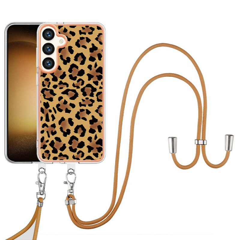 Samsung Galaxy S24 Plus 5G Leopard Print kantonauha
 suojakuori
