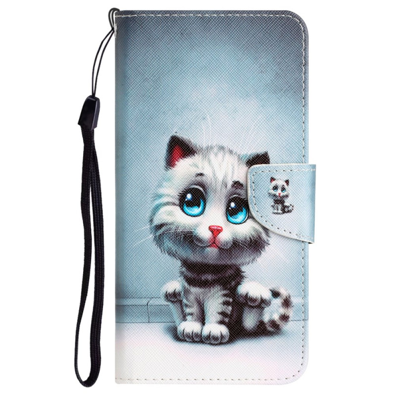 Samsung Galaxy S24 Ultra 5G Sinisilmäinen kissa kantolenkki
n suojakuori
