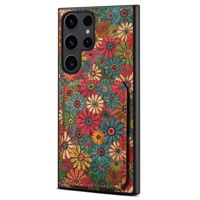 Samsung Galaxy S24 Ultra 5G Suojakuori
, jossa on kukkakuvioinen korttipidike