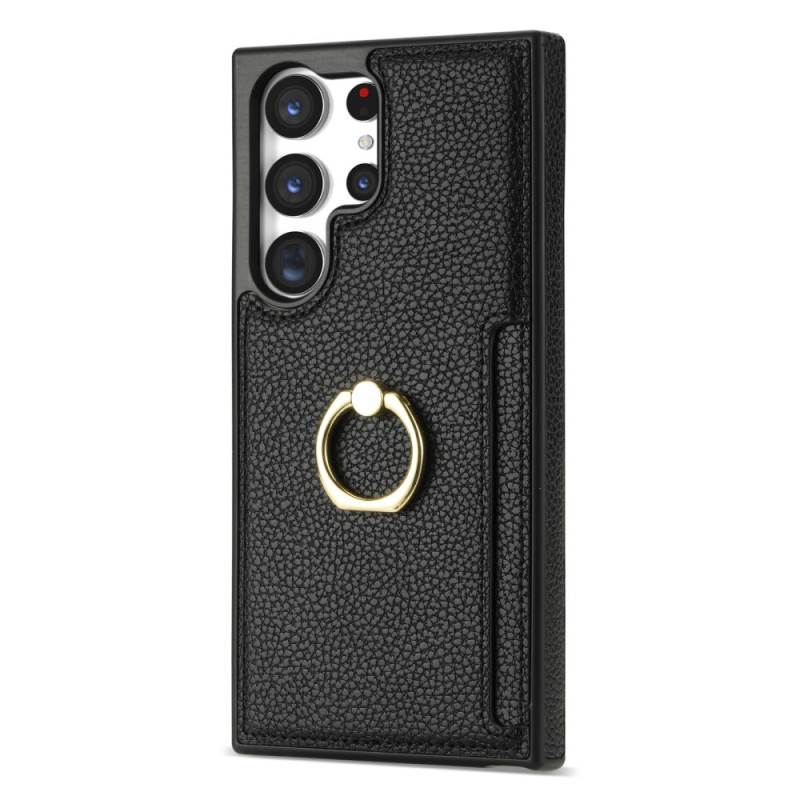 Samsung Galaxy S24 Ultra Suojakuori
 tukirenkaalla ja lompakko