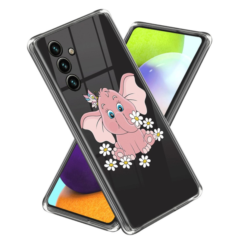 Samsung Galaxy A25 5G suojakotelo
 vaaleanpunainen norsu