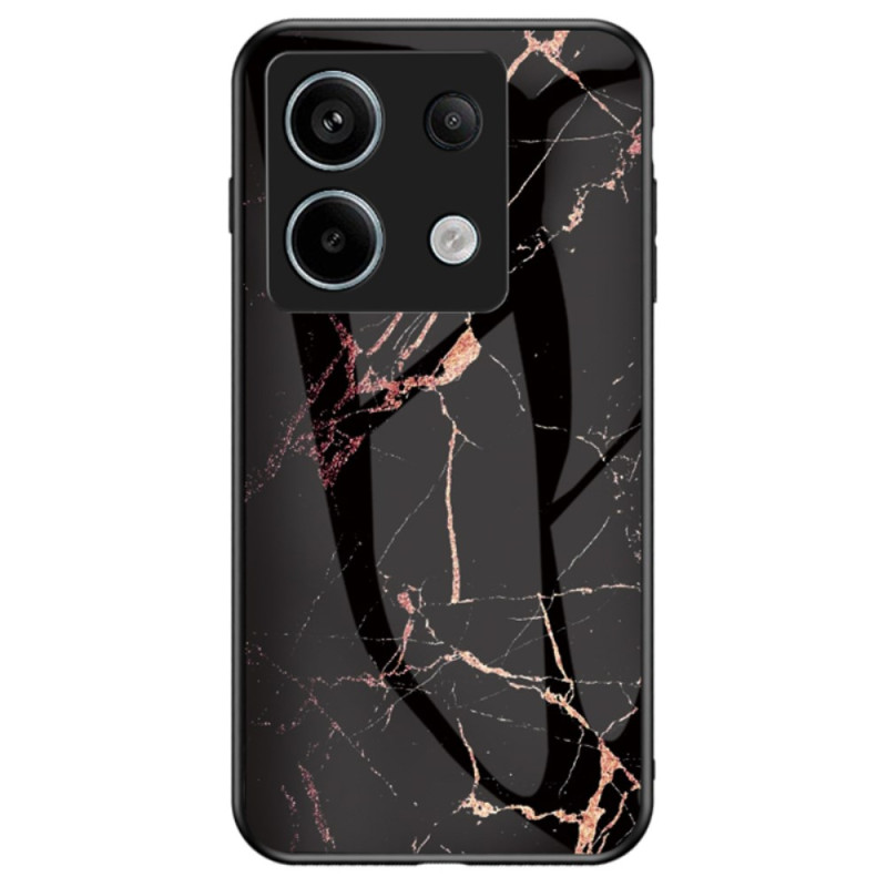 Xiaomi Redmi Note 13 Pro 5G / Poco X6 5G Hardcover Marmori
 Glass Suojakuori
 musta ja kultainen