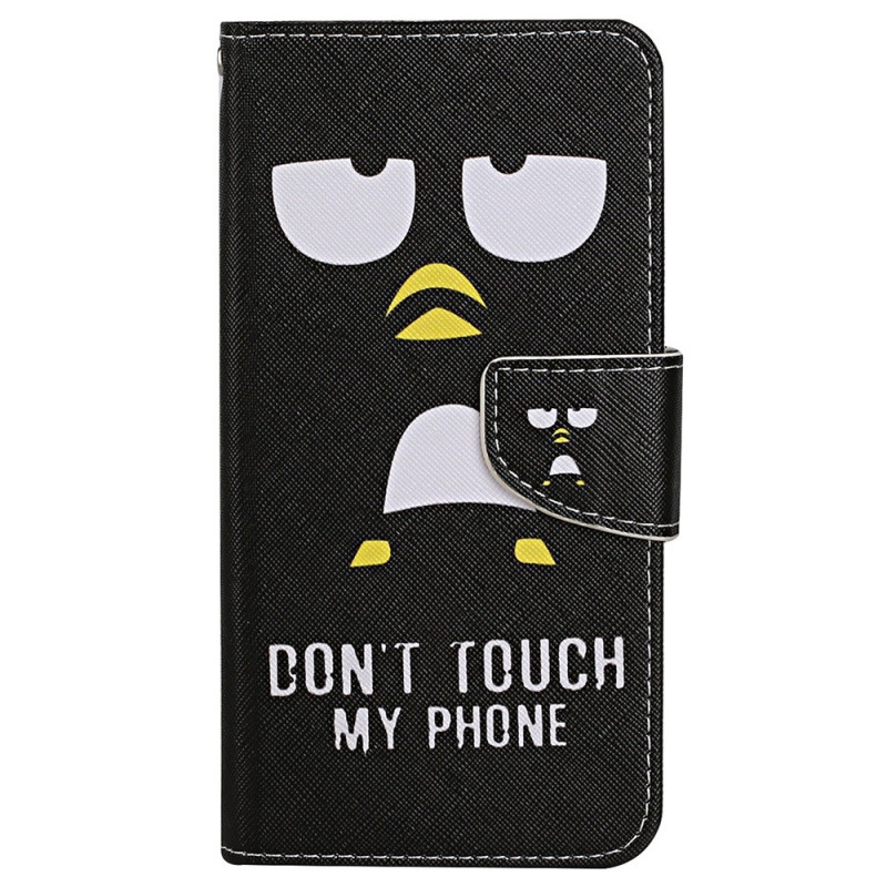 Housse Samsung Galaxy A05s Pingouin Don't Touch my Phone à Lanière