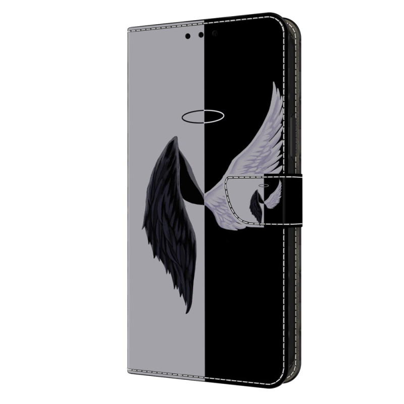 Xiaomi 14 Pro musta ja valkoinen Wings Suojakuori
