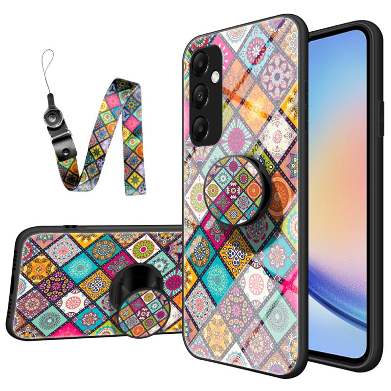 Samsung Galaxy A35 5G Patchwork Suojakuori
 tuki ja kantolenkki
