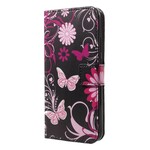 Kotelo Huawei P20 Lite Perhoset ja kukat Kotelo Huawei P20 Lite Perhoset ja kukat