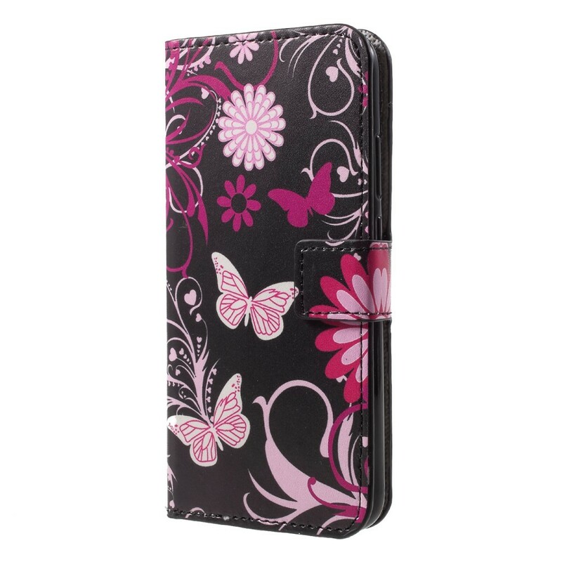 Kotelo Huawei P20 Lite Perhoset ja kukat Kotelo Huawei P20 Lite Perhoset ja kukat