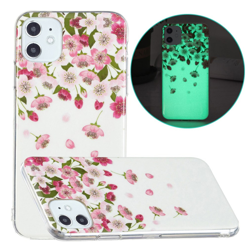 Kirsikankukka fluoresoiva iPhone 11 suojakuori

