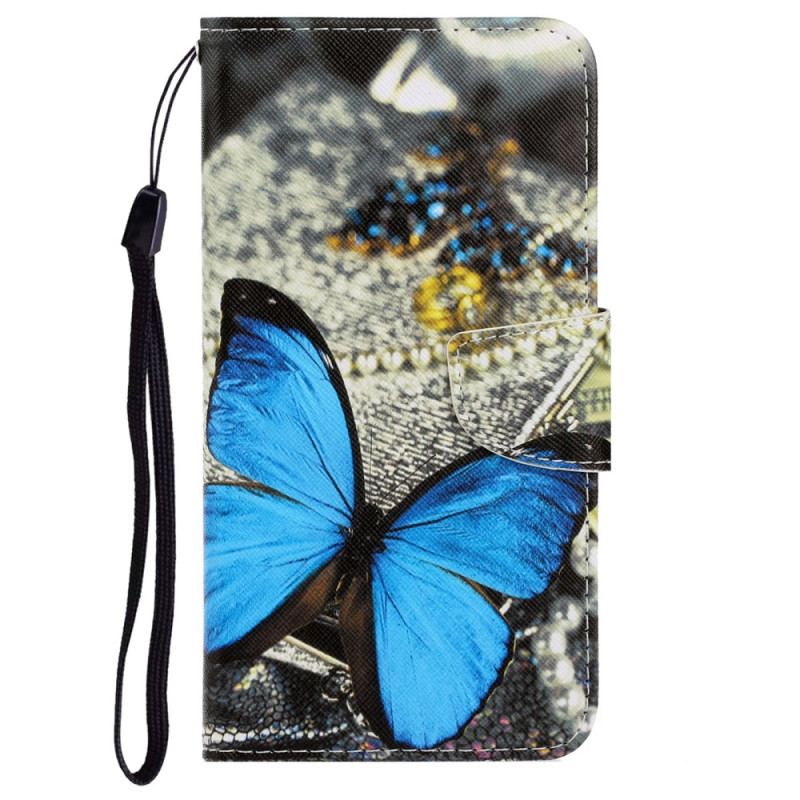 iPhone XR sininen perhonen kantolenkki
 suojakotelo
