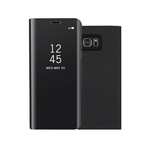 Näytä kansi Samsung Galaxy S7 Edge peili ja nahkatehoste