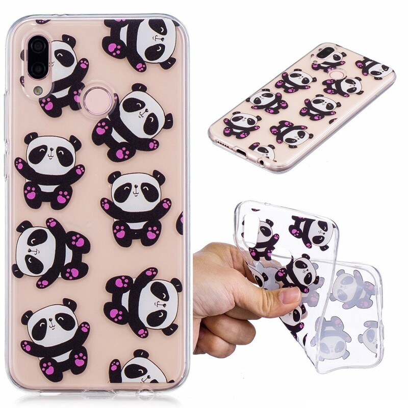 Huawei P20 Lite Clear Case Pandat pitävät hauskaa