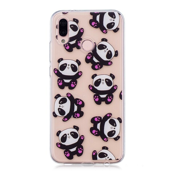 Huawei P20 Lite Clear Case Pandat pitävät hauskaa