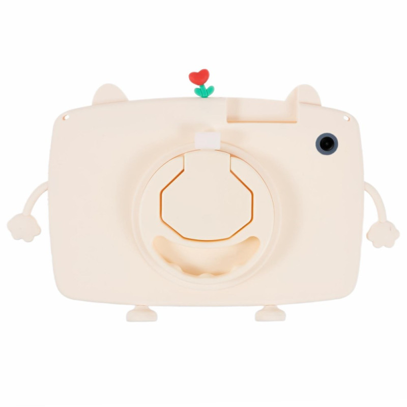 Samsung Galaxy Tab A9 Suojakuori Sarjakuva kissa pyörivä jalusta