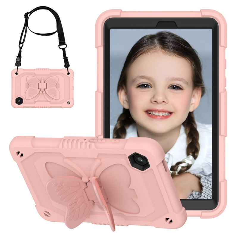 Samsung Galaxy Tab A9 Kid Perhonen suojakuori
 olkakantolenkki
lla