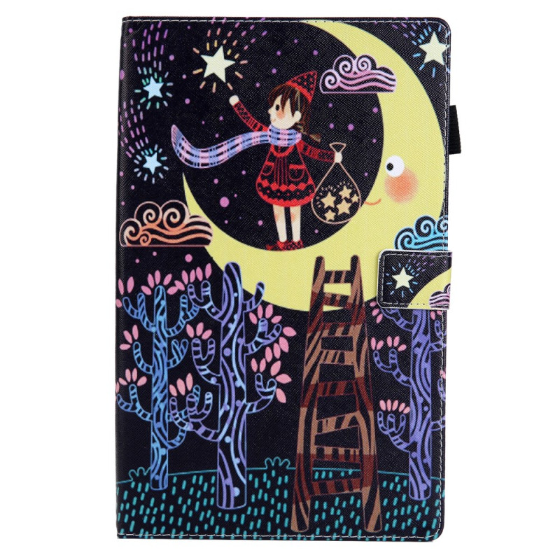 Samsung Galaxy Tab A11 Plus / A9 Plus Tyttö kerää tähtiä Suojakuori