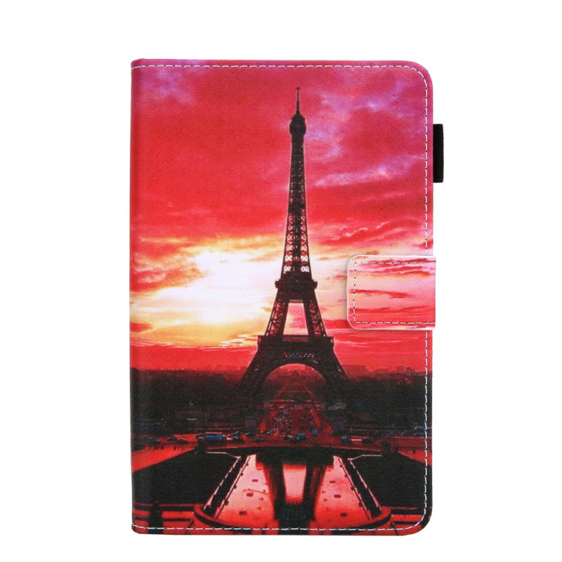 Samsung Galaxy Tab A11 Plus / A9 Plus suojakuori Eiffel-torni hämärässä