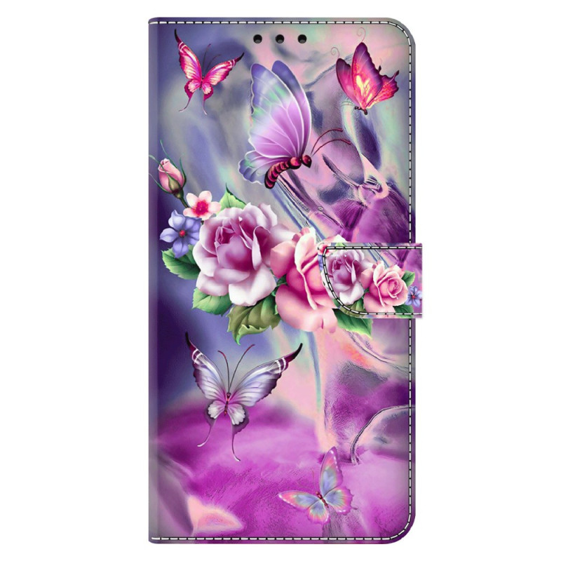 Xiaomi Redmi Note 13 4G Suojakuori
 Perhoset ja violetit kukat