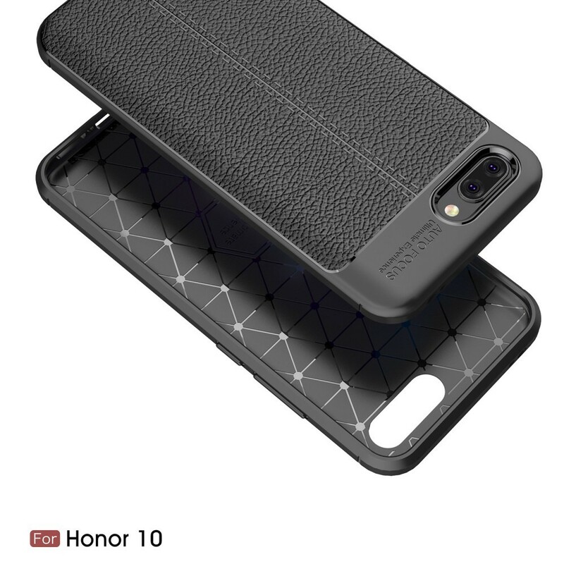 Huawei Honor 10 Nahkakotelo Litchi kaksinkertainen linja