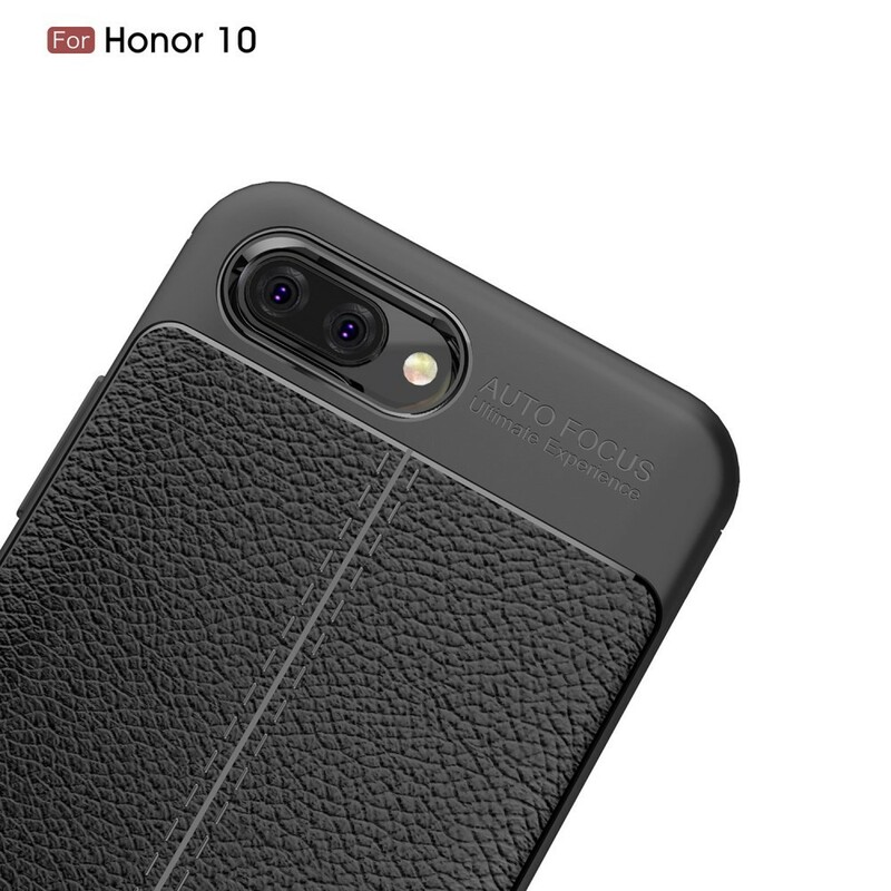 Huawei Honor 10 Nahkakotelo Litchi kaksinkertainen linja