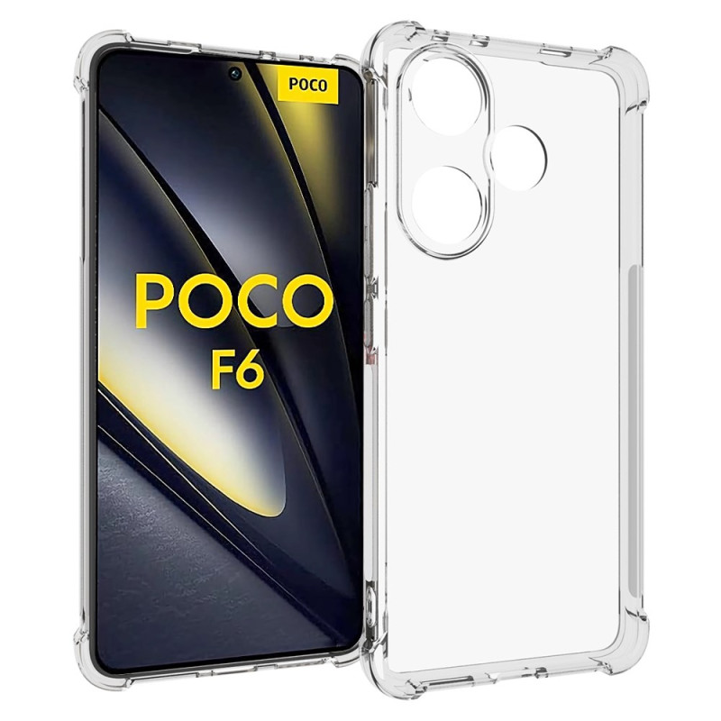 Poco F6 läpinäkyvä kuori Vahvistetut kulmat