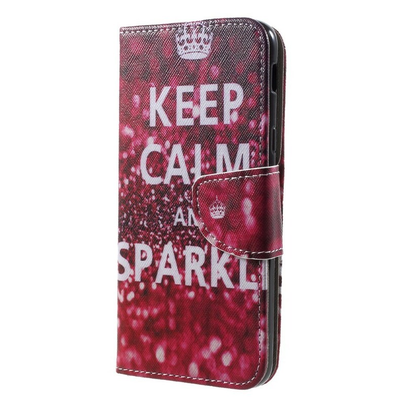 Samsung Galaxy A6 Kotelo Keep Calm ja Sparkle