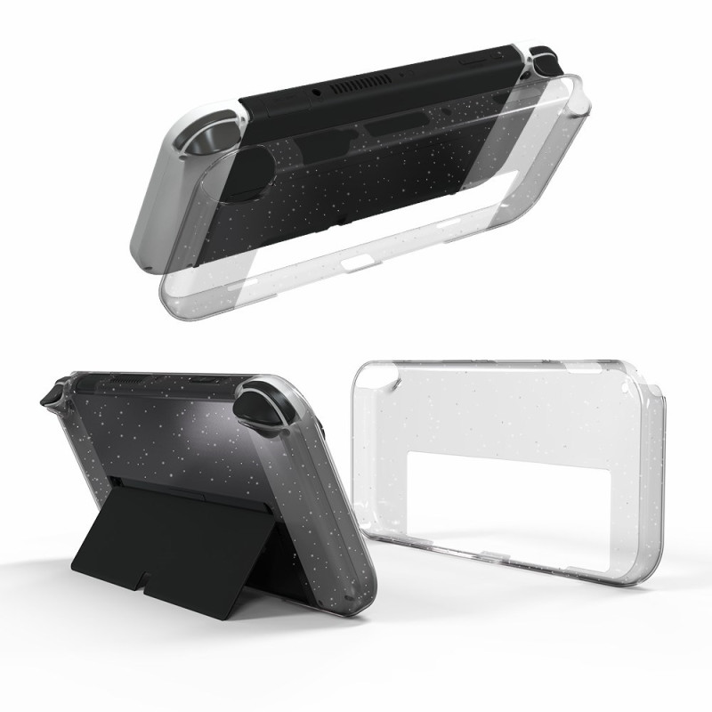 Nintendo Switch läpinäkyvä OLED Paljetti
 Suojakuori

