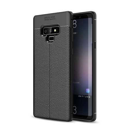 Samsung Galaxy Note 9 Nahkakotelo Lychee Effect Double Line