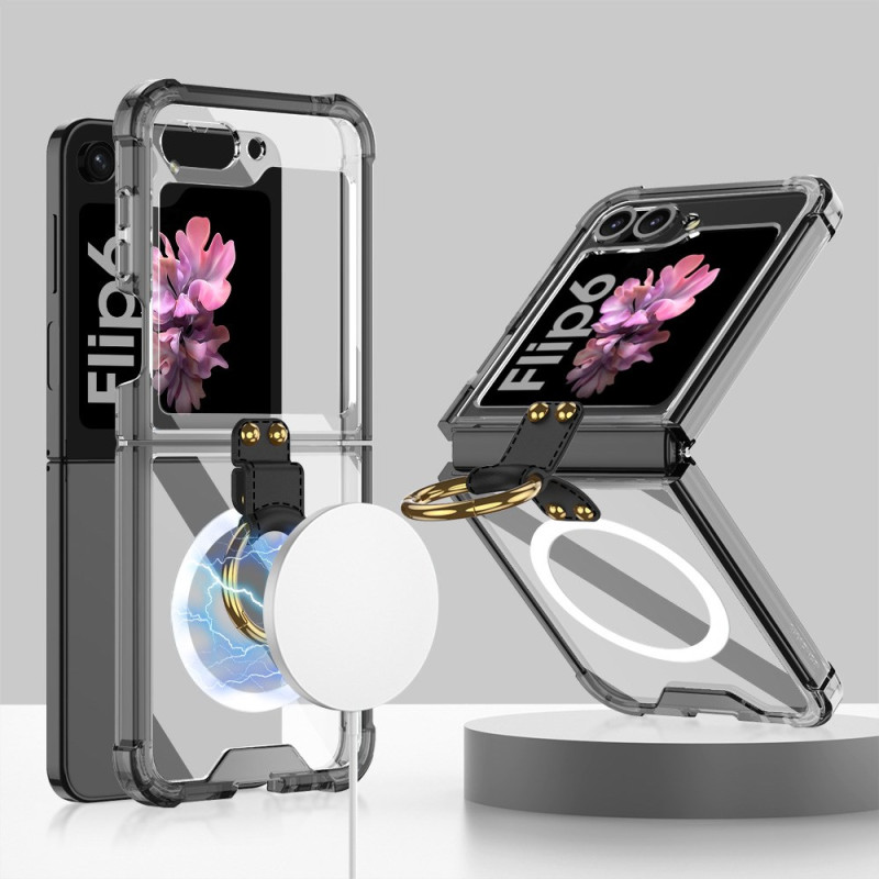 GKK Suojakuori
Samsung Galaxy Z Flip6 5G läpinäkyvä MagSafe yhteensopiva tuki rengas GKK