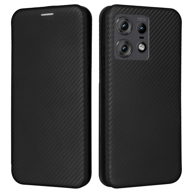 Flip Cover Motorola Edge 50 Pro Carbon Fibre -suojakansi