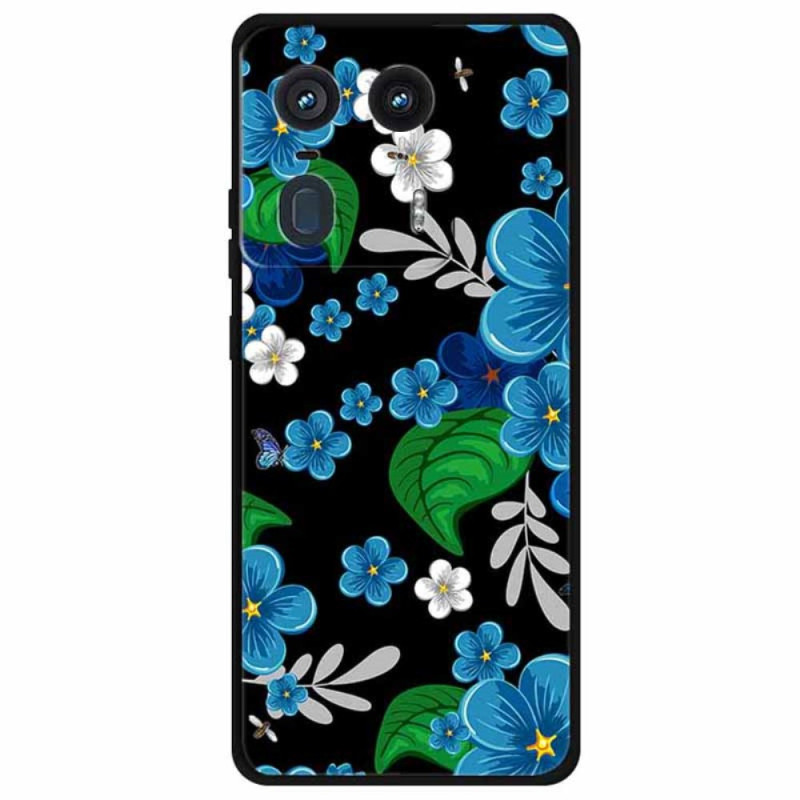 Kansi Motorola Edge 50 Ultra Blue Flowers