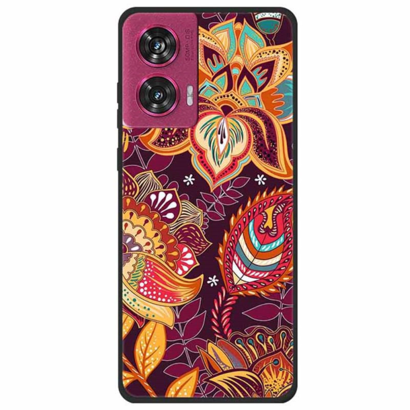 Motorola Edge 50 Fusion Gold Flowers Cover, jonka on suunnitellut Cercis