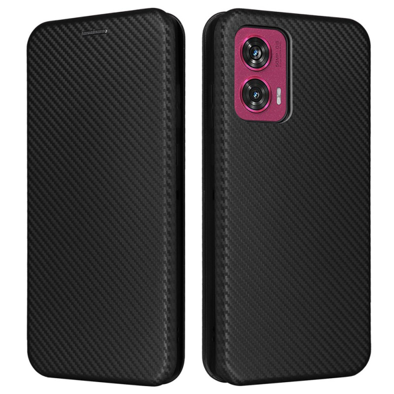 Flip Cover Motorola Edge 50 Fusion Carbon Fibre -suojakansi