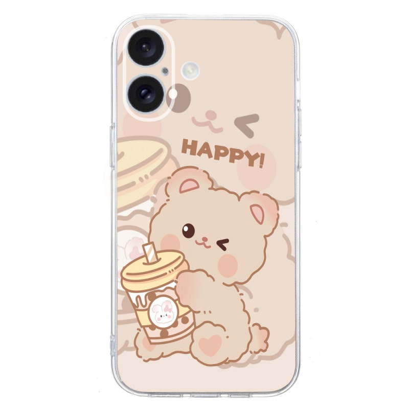 iPhone 16 Plus HardshellHappy Bear - onnellinen karhu