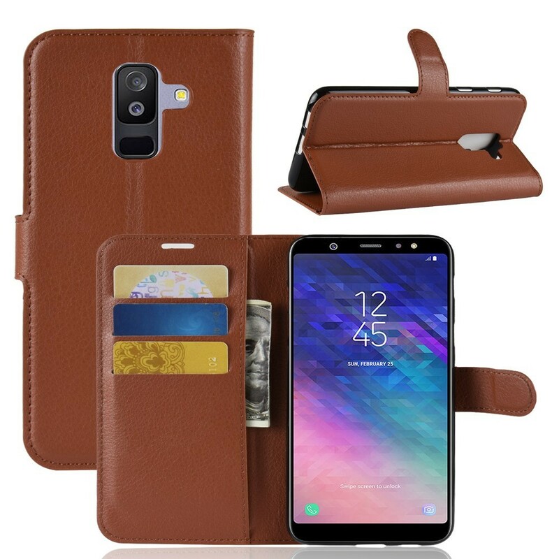 Samsung Galaxy A6 Plus keinonahkakotelo Lychee Samsung Galaxy A6 Plus keinonahkakotelo Lychee