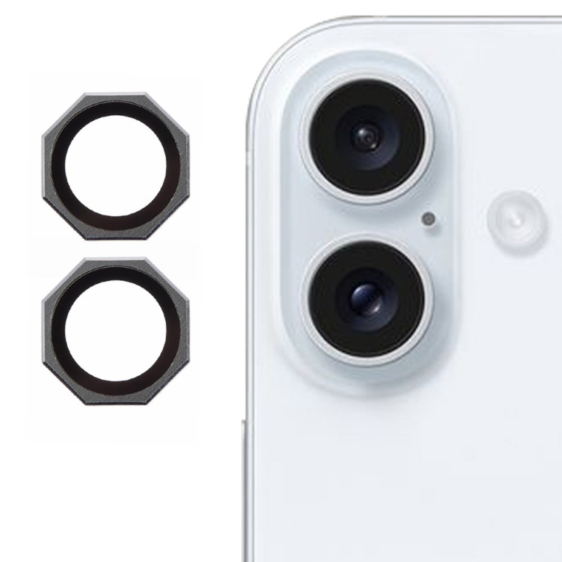 Kahdeksankulmainen karkaistu suojalasi iPhone 16 / 16 Plus -puhelimelle