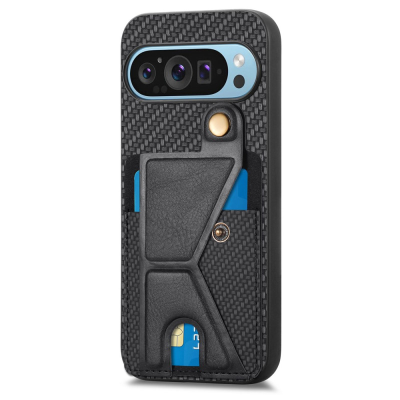 Google Pixel 9 / Pixel 9 Pro Carbon Fibre Suojakuori
 kortinpidin